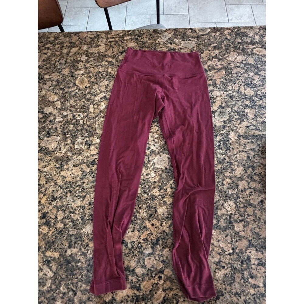 Burgundy Lululemon Leggings size 6
